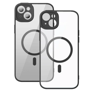 Baseus Frame MagSafe Case + Glass Apple iPhone 14 Plus / 15 Plus (black)