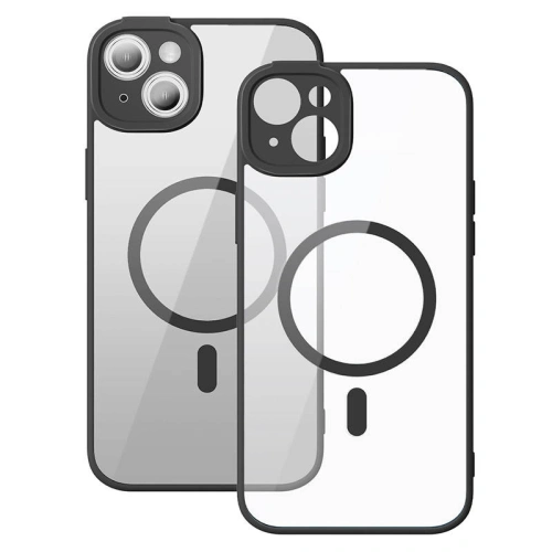 Kup Set Case + Glas Baseus Frame MagSafe Apple iPhone 14 Plus / 15 Plus (schwarz) - BSU3803 - {ean13} - Sklep Home Screen