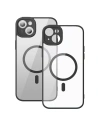 Set Case + Glas Baseus Frame MagSafe Apple iPhone 14 Plus / 15 Plus (schwarz)