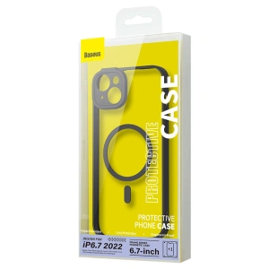 Baseus Frame MagSafe Case + Glass Apple iPhone 14 Plus / 15 Plus (black)