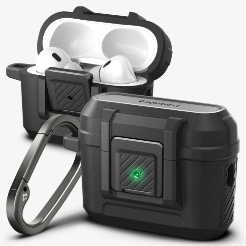 Kup Case Spigen Lock Fit Apple AirPods Pro 2/1 Matte Schwarz - SPN2583 - {ean13} - Sklep Home Screen