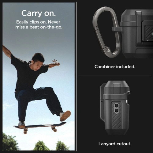 Kup Case Spigen Lock Fit Apple AirPods Pro 2/1 Matte Schwarz - SPN2583 - {ean13} - Sklep Home Screen