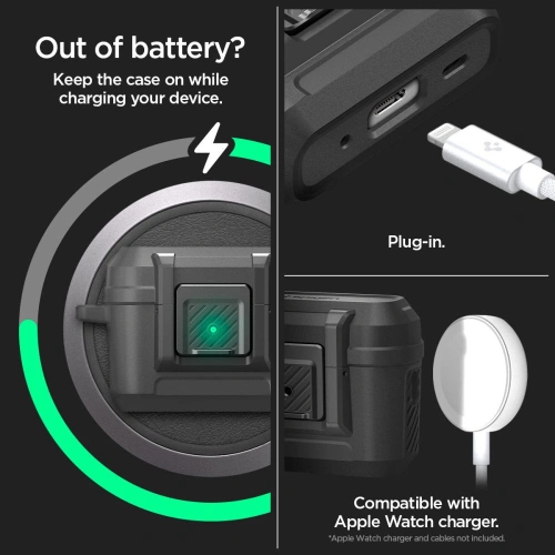 Kup Etui Spigen Lock Fit Apple AirPods Pro 2/1 Matná černá - SPN2583 - {ean13} - Sklep Home Screen