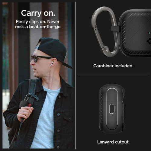 Kup Case Spigen Mag Armor MagSafe Apple AirPods Pro 2/1 Matte Schwarz - SPN2584 - {ean13} - Sklep Home Screen