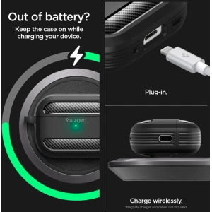 Buy Spigen Rugged Armor Apple AirPods Pro 2/1 Matte Black - SPN2585 - {ean13} - Home Screen Store Europe
