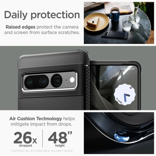Kup Etui Spigen Rugged Armor Google Pixel 7 Pro Matte Black - SPN2588 - {ean13} - Sklep Home Screen