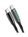 Kabel USB-C do USB-C BlitzWolf BW-TC23, z wyświetlaczem, 100W, 0.9m (czarny)