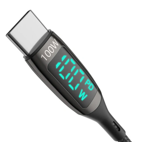 Kup USB-C zu USB-C Kabel BlitzWolf BW-TC23, mit Display, 100W, 0.9m (schwarz) - BLZ513 - {ean13} - Sklep Home Screen