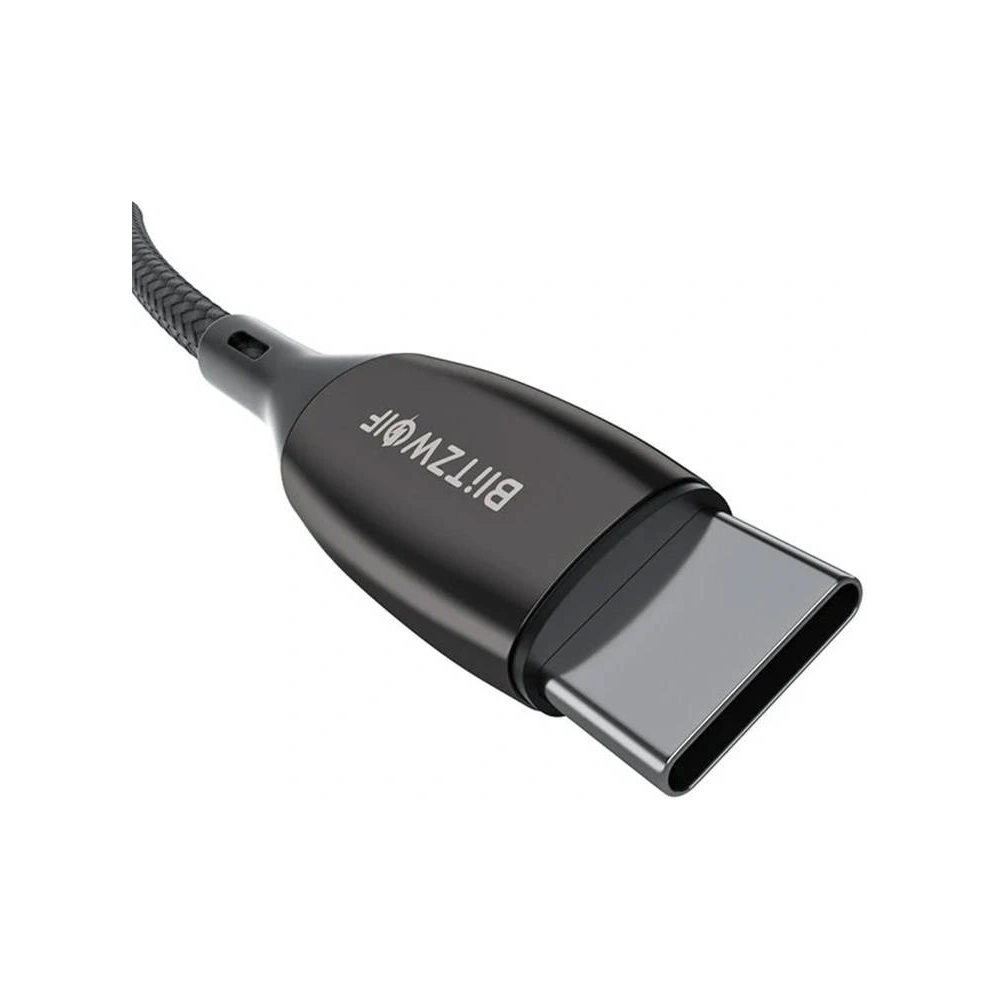 Kabel USB-C do USB-C BlitzWolf BW-TC23, z wyświetlaczem, 100W, 0.9m (czarny)