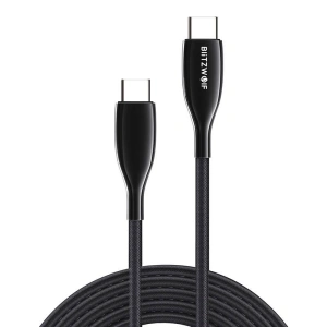 Kup Kabel USB-C do USB-C BlitzWolf BW-TC24, 100W, 5A, 0.9m (czarny) - BLZ514 - {ean13} - Sklep Home Screen