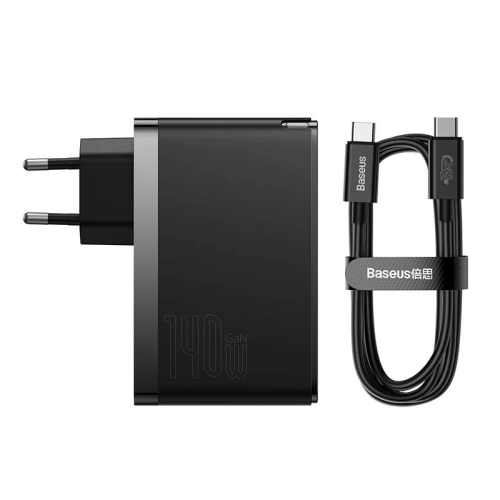Kup Síťová nabíječka Baseus GaN5 Pro 2xUSB-C + USB, 140W (černá) - BSU3807 - {ean13} - Sklep Home Screen