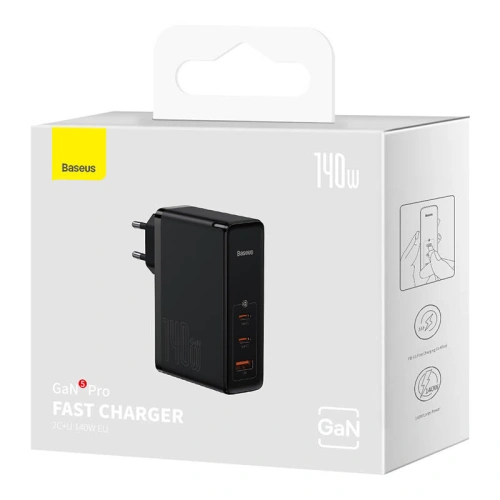 Kup Netzteil Baseus GaN5 Pro 2xUSB-C + USB, 140W (schwarz) - BSU3807 - {ean13} - Sklep Home Screen