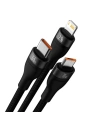 Kup Kabel USB 3w1 Baseus Flash II, USB-C + micro USB + Lightning, 66W, 1.2m (negru) - BSU3810 - {ean13} - Sklep Home Screen