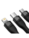 Kup Kabel USB 3w1 Baseus Flash II, USB-C + micro USB + Lightning, 66W, 1.2m (negru) - BSU3810 - {ean13} - Sklep Home Screen