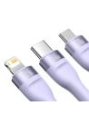 Kup Kabel USB 3w1 Baseus Flash II, USB-C + micro USB + Lightning, 66W, 1.2m (fialový) - BSU3811 - {ean13} - Sklep Home Screen
