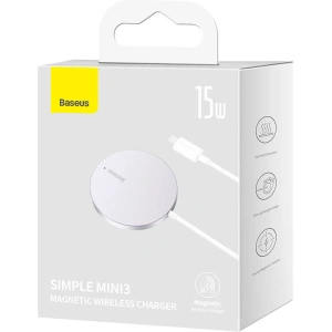 Kup Ładowarka bezprzewodowa Baseus Simple Mini3 MagSafe 15W (srebrna) - BSU3813 - {ean13} - Sklep Home Screen