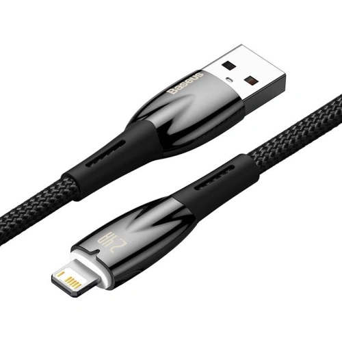 Kup USB-A/Lightning kábel Baseus Glimmer, 2.4A, 1m (fekete) - BSU3818 - {ean13} - Sklep Home Screen
