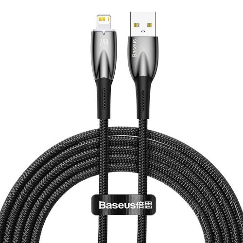 Kup Kabel USB-A/Lightning Baseus Glimmer, 2.4A, 2m (černý) - BSU3821 - {ean13} - Sklep Home Screen