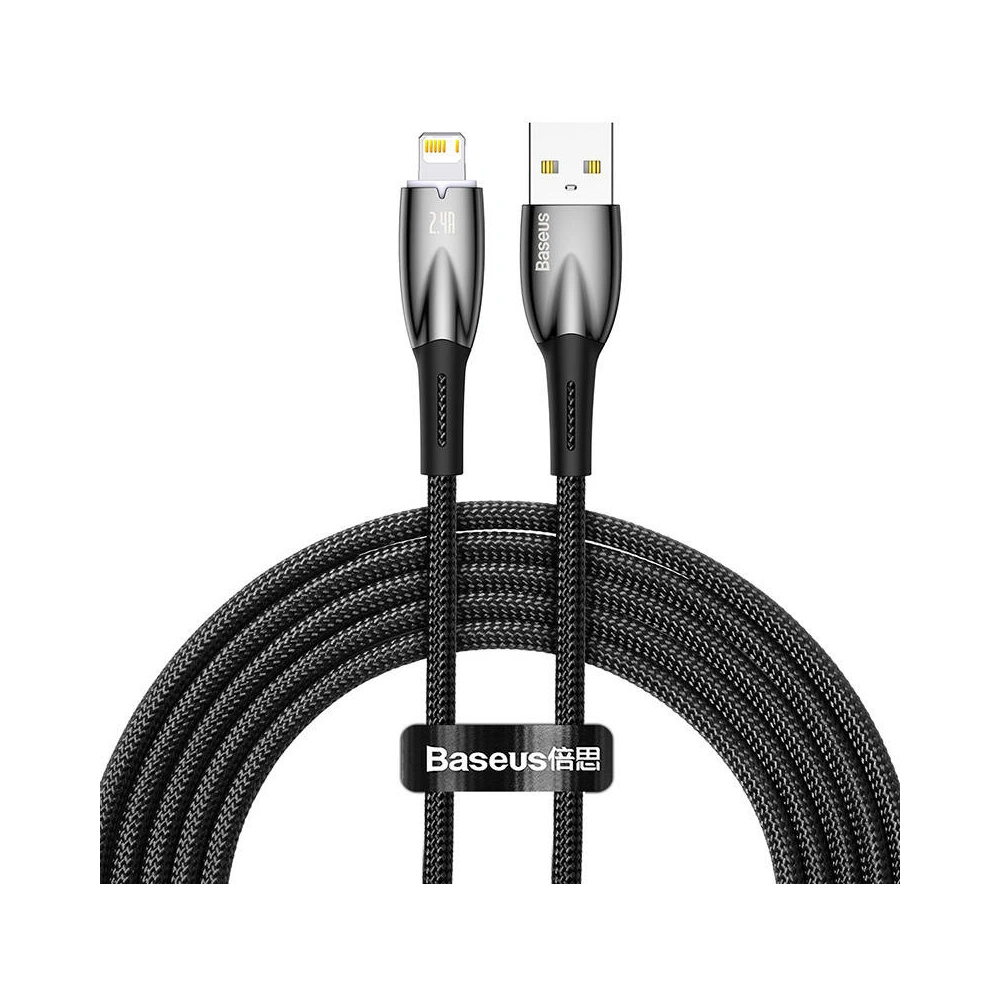 Kabel USB-A/Lightning Baseus Glimmer, 2.4A, 2m (czarny)