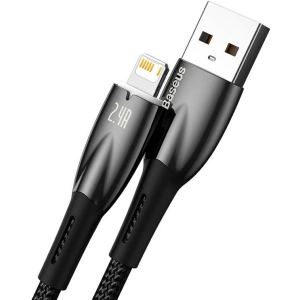 Kabel USB-A/Lightning Baseus Glimmer, 2.4A, 2m (černý)