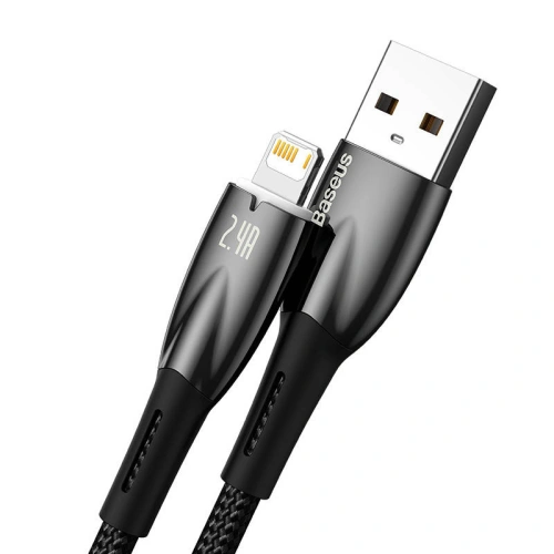 Kup USB-A/Lightning kábel Baseus Glimmer, 2.4A, 2m (fekete) - BSU3821 - {ean13} - Sklep Home Screen