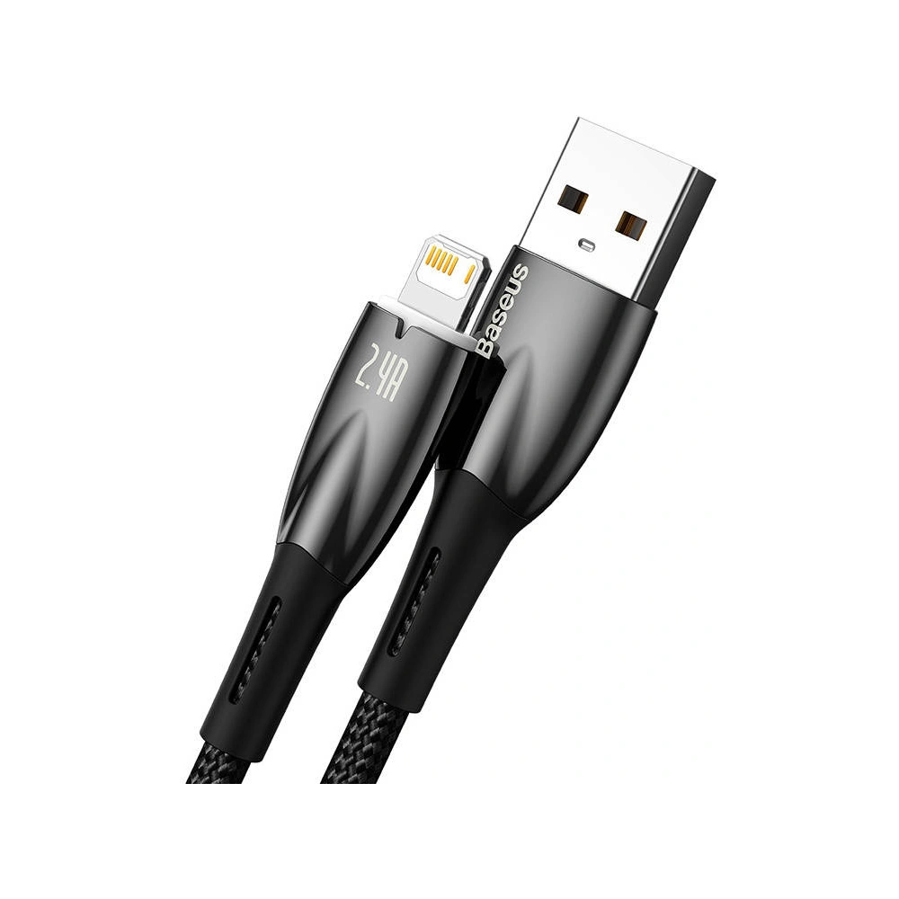 Kabel USB-A/Lightning Baseus Glimmer, 2.4A, 2m (czarny)
