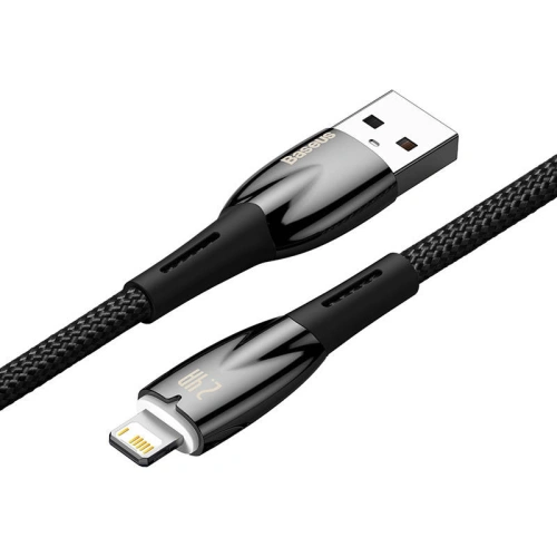 Kup USB-A/Lightning kábel Baseus Glimmer, 2.4A, 2m (fekete) - BSU3821 - {ean13} - Sklep Home Screen