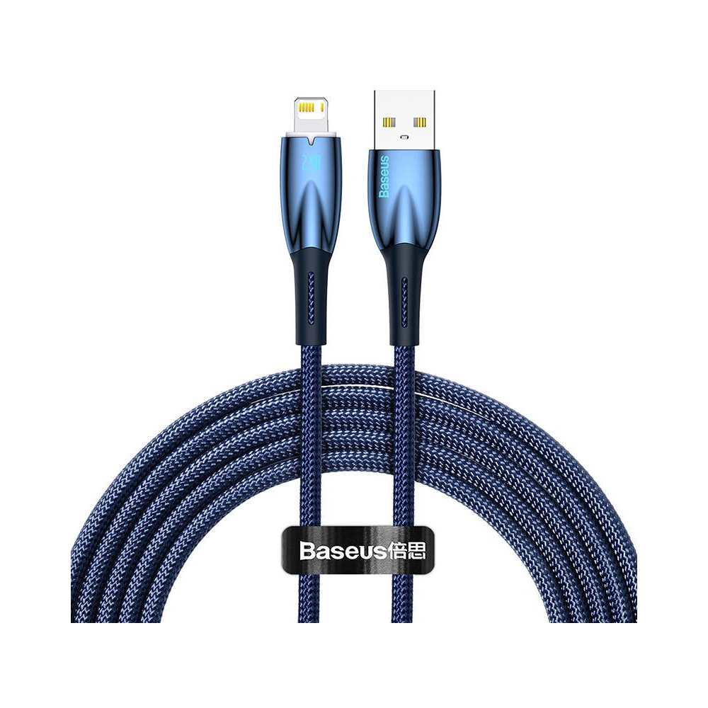 Kabel USB-A/Lightning Baseus Glimmer, 2.4A, 2m (niebieski)