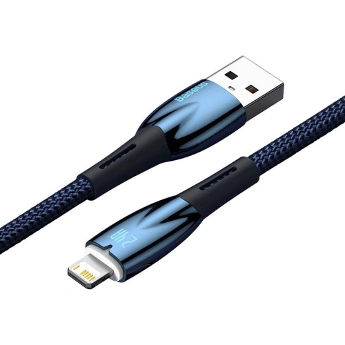 Kup Cablul USB-A/Lightning Baseus Glimmer, 2.4A, 2m (albastru) - BSU3822 - {ean13} - Sklep Home Screen