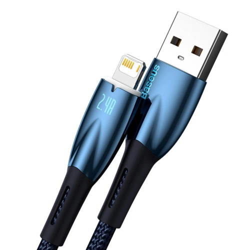 Kup Kabel USB-A/Lightning Baseus Glimmer, 2.4A, 2m (niebieski) - BSU3822 - {ean13} - Sklep Home Screen