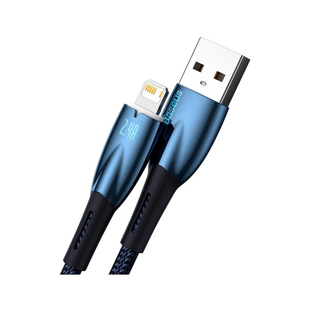 Kabel USB-A/Lightning Baseus Glimmer, 2.4A, 2m (niebieski)