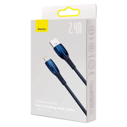Kup Kabel USB-A/Lightning Baseus Glimmer, 2.4A, 2m (niebieski) - BSU3822 - {ean13} - Sklep Home Screen