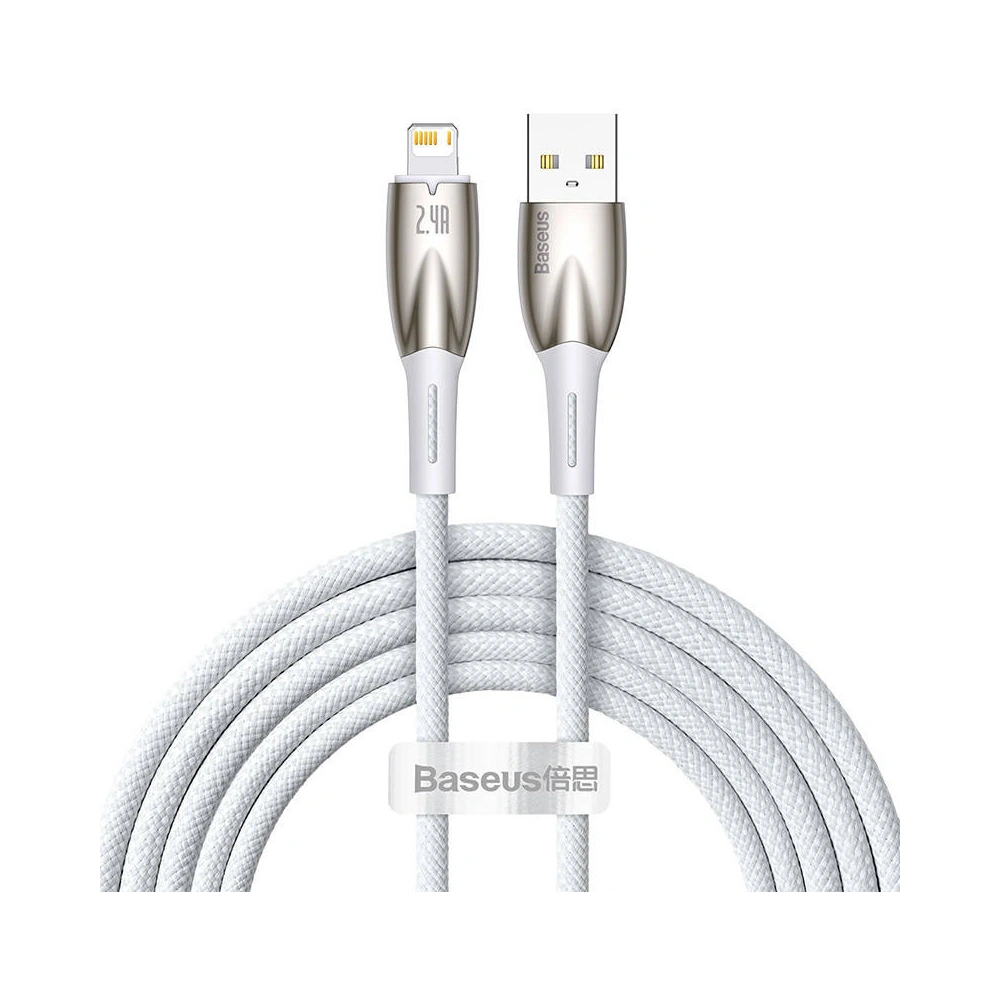 Kabel USB-A/Lightning Baseus Glimmer, 2.4A, 2m (biały)