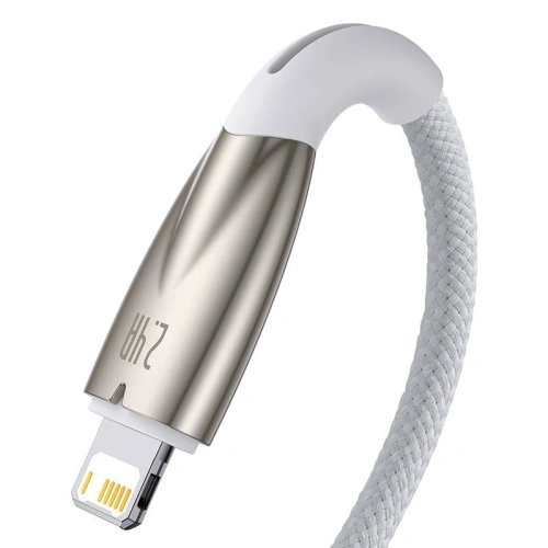 Kup USB-A/Lightning-Kabel Baseus Glimmer, 2.4A, 2m (weiß) - BSU3823 - {ean13} - Sklep Home Screen