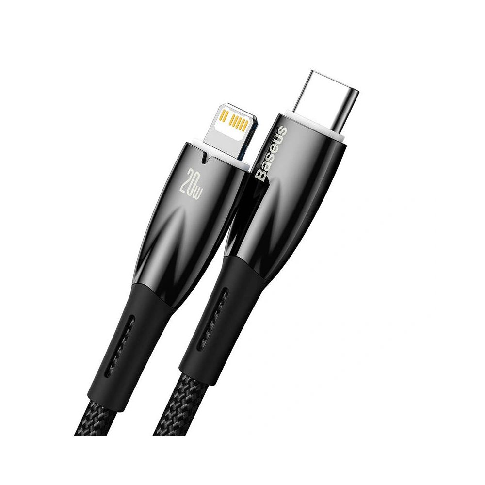 Kabel USB-C/Lightning Baseus Glimmer, 20W, 1m (czarny)
