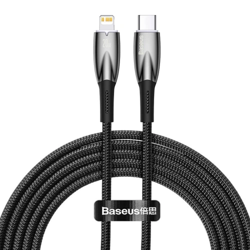 Kup USB-C/Lightning kábel Baseus Glimmer, 20W, 2m (fekete) - BSU3827 - {ean13} - Sklep Home Screen