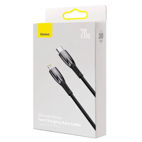 Kup Kabel USB-C/Lightning Baseus Glimmer, 20W, 2m (černý) - BSU3827 - {ean13} - Sklep Home Screen