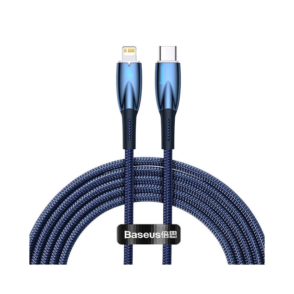 Kabel USB-C/Lightning Baseus Glimmer, 20W, 2m (niebieski)