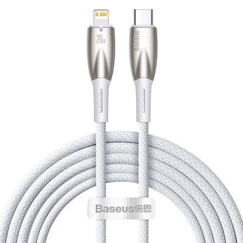 Kup USB-C/Lightning Kabel Baseus Glimmer, 20W, 2m (weiß) - BSU3829 - {ean13} - Sklep Home Screen