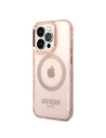 Kup Case Guess GUHMP14LHTCMP Apple iPhone 14 Pro rosa/pink Hartschale Goldrand Translucent MagSafe - GUE2319 - {ean13} - Sklep Home Screen