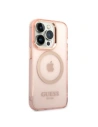 Buy Guess GUHMP14LHTCMP Apple iPhone 14 Pro pink hard case Gold Outline Translucent MagSafe - GUE2319 - {ean13} - Home Screen Store Europe