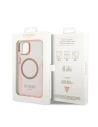 Buy Guess GUHMP14MHTCMP Apple iPhone 14 Plus / 15 Plus pink hard case Gold Outline Translucent MagSafe - GUE2320 - {ean13} - Home Screen Store Europe