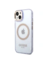 Buy Guess GUHMP14SHTCMU Apple iPhone 14 purple hard case Gold Outline Translucent MagSafe - GUE2321 - {ean13} - Home Screen Store Europe