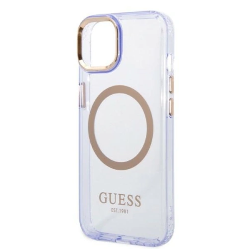 Kup Etui Guess GUHMP14SHTCMU Apple iPhone 14 purpurowy/purple hard case Gold Outline Translucent MagSafe - GUE2321 - {ean13} - Sklep Home Screen