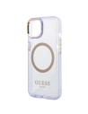 Kup Etui Guess GUHMP14SHTCMU Apple iPhone 14 purpurowy/purple hard case Gold Outline Translucent MagSafe - GUE2321 - {ean13} - Sklep Home Screen
