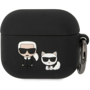 Kup Etui Karl Lagerfeld KLACA3SILKCK Apple AirPods 3 cover czarny/black Silicone Karl & Choupette - KLD1297 - {ean13} - Sklep Home Screen