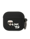 Case Karl Lagerfeld KLACA3SILKCK Apple AirPods 3 Hülle schwarz/schwarz Silikon Karl & Choupette