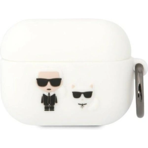 Kup Etui Karl Lagerfeld KLACAPSILKCW Apple AirPods Pro cover biały/white Silicone Karl & Choupette - KLD1298 - {ean13} - Sklep Home Screen