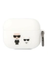 Etui Karl Lagerfeld KLACAPSILKCW Apple AirPods Pro cover alb/white Silicon Karl & Choupette