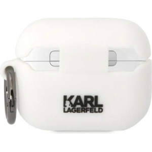 Buy Karl Lagerfeld KLACAPSILKCW Apple AirPods Pro cover white Silicone Karl & Choupette - KLD1298 - {ean13} - Home Screen Store Europe